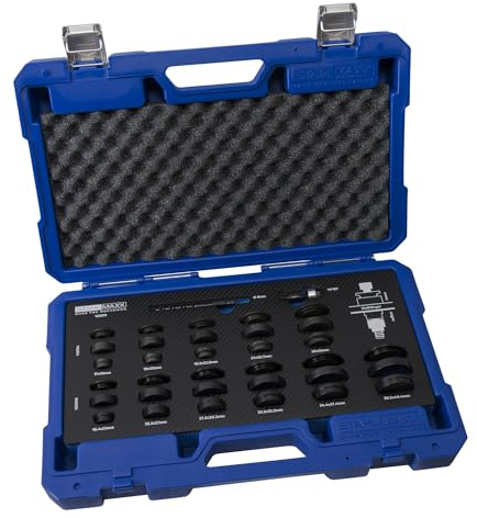 Stahlmaxx PDC Stanzwerkzeug 17-40,4mm Set mit 22 Größen für Stoßfänger