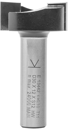 ENT 13442 Fresa para desbaste, en carburo, vástago (S) de 12 mm, diámetro (D) de 30 mm, NL 12 mm, SL 40 mm, GL 52 mm