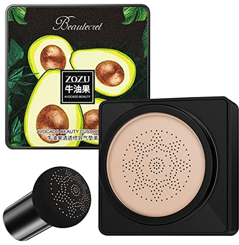 Vigcebit CC-Creme-Luftkissen, CC-Creme mit Avocado-Creme | feuchtigkeitsspendender und erfrischender Teint BB Cream, langanhaltende Abdeckung von Unvollkommenheiten für die meisten Haut