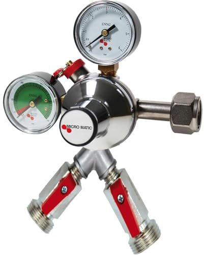 ich-zapfe.de Druckminderer CO2 Premium Micro Matic 2-leitig