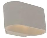 Qazqa Landhaus Wandleuchte, Wandlampe - Arles - Beton, Industrial, Oval, max. 25W, Geeignet für LED, 10cm, Ideal als Wohnzimmerlampe und Flur