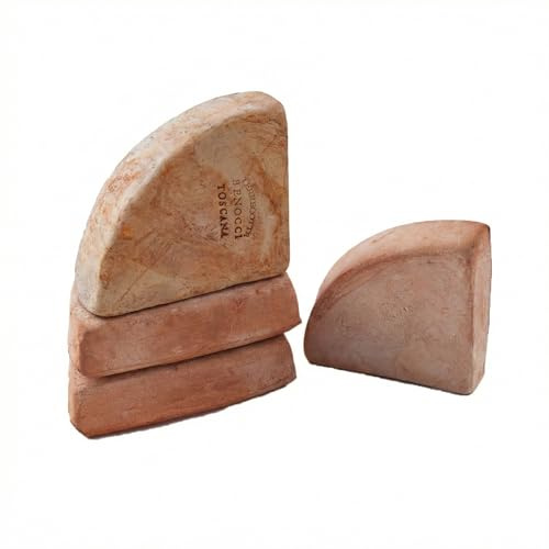 Teramico Kübelfüße Pflanzgefäße Untersetzer frostfest (4, Terracotta) | Echtes italienisches Blumentopf-Füße aus der Toskana. Absolut frostfeste Füße für den perfekten Wasserabfluss.