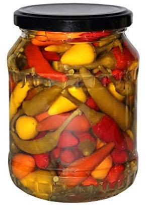 Chili Paprika eingelegtes vom Bauern aus Ungarn extra scharf handgemacht keine Industrieware Sauereingelegtes Chili aus Kalocsa 720ml