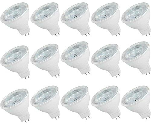 OUGEER 15 Stück MR16 LED-Leuchtmittel 5W AC 220-240V LED GU5.3, Entspricht 50W MR16 Halogenlampe Warmweiß 3000K Strahler GU5,3 500 Lumen Nicht Dimmbar