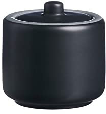 Ritzenhoff & Breker Zuccheriera Jasper, nero, ø 8,5 cm, barattolo per caffè e torte in gres porcellanato, portaspezie con coperchio, glassa opaca e soft touch