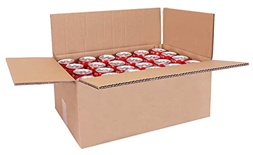 smiley pack Dosenversandkarton 0,33l & 0,5l für 24 Dosen (100 Stück) | mit Zusatzriller – Standard-Dosen 67 mm Durchmesser – für Bier, Cola, Limo & Energydrink