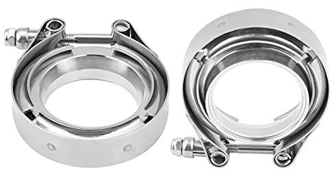 Flangia morsetto banda V, flangia banda V, kit flangia morsetto morsetto banda V, kit flangia morsetto banda V da 2,0 pollici per tubi di scarico turbo in acciaio inossidabile(2 Inch)