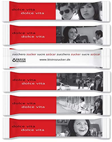 Zuckersticks DOLCE VITA 200 x 3,5g | Nachhaltige Verpackung | Natürlich nachhaltiger Markenzucker aus deutschem Zuckerrübenanbau