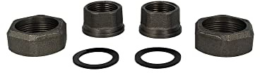 Pumpenverschraubungs-Set mit EPDM Dichtung, Temperguss schwarz, 1 1/4 Zoll IG x ÜWM 2 Zoll IG, Typ 351