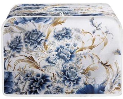 STUOARTE Flower Toaster Cover 2 Slice Bread Toaster Cover Bakeware Protector Kitchen Appliance Accessories Universal Size Bread Machine Cover Dust Fingerprint Storage Bag for Home Kitchen Decor