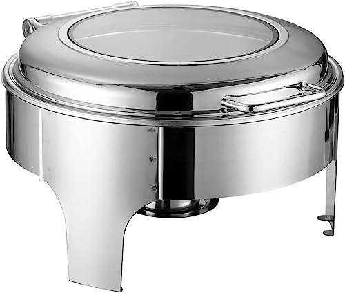Buffetservierer – Edelstahl-Buffet-Heizplatten, Buffet-Heizungen, Heiztabletts mit massiven Stahldeckeln (Low Deluxe 9L)