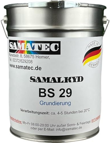 Spezialgrundierung Grundierung Primer Tiefengrund Wand und Boden 1K Alkydharz SamaLkyd BS29 (10Kg (ca. 70m²))