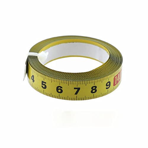 UNbit Tape Measures， Metric Steel Miter Track Tape Measure Self Adhesive Scale Ruler Tape for Router Table Saw T-Track Woodworking Tools