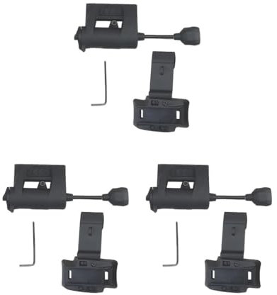 NeaxgeandX Lot de 3 lampes LED pour casque - Lampe frontale tactique - Pour cyclisme, pêche, chasse - Noir
