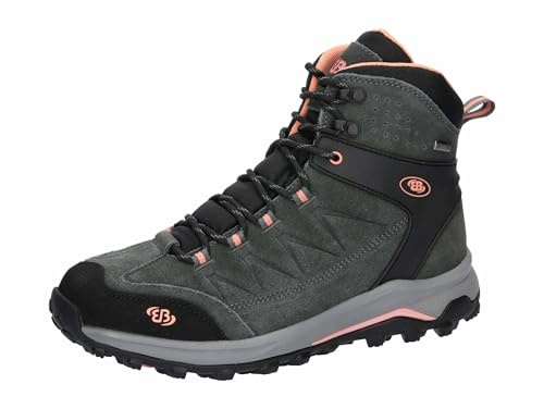Brütting Mount Chester High, Botas de Trekking Unisex Adulto, Gris Negro Salmón, 37 EU