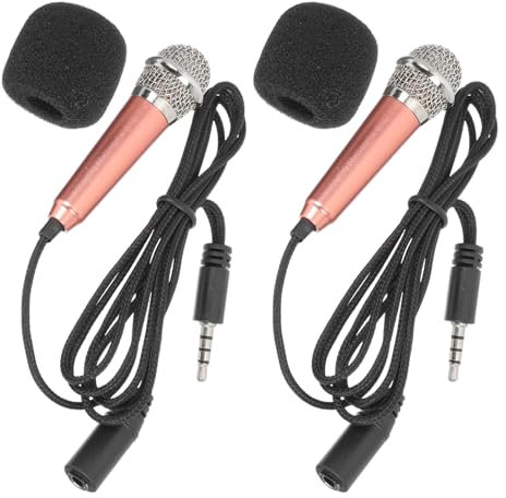 ibasenice 2stücke Mini Mikrofon Für Gesang Und Aufnahmen Tragbare Mikrofone Für Laptop Und Handy -and-Play Für Karaoke Und Ktv Zuhause