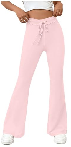 Pantalon Yoga Mujer,Pantalones Campana Cintura Alta Mallas Deporte Push Up Leggings Bootcut Cintura Elástica Talla Grande Pantalones Acampanados Fitness Sin Costuras Pantalon Chandal Pilates Jogging