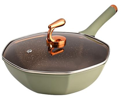 Octogonal Wok Medical Stone Non-Stick Freing Induction Cooker Stufe de Gas Cocina Cocina (D)