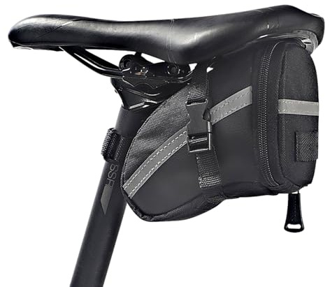 MITUMORMOR Fahrrad Satteltasche, Fahrradtasche Sattel, Rahmentasche Fahrradtasche Oberrohrtasche wasserdichte Aero Wedge Pack Mountainbike Bag für Mountainbikes, Citybikes Fahrräder - Schwarz