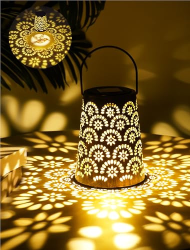 Lanterne Solari da Esterno, Luci Solari da Giardino, IP65 Impermeabile Lampada da Esterno per Terrazza Prato Balcone Decorazione Giardino
