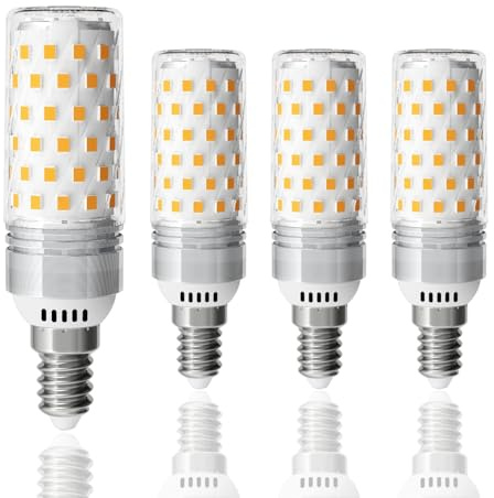 LUTW Maiskolben E14 LED Warmweiß 3000K, 10W 1510LM Mais Glühbirne, 4 Stück