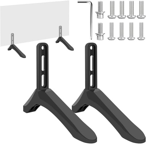 TV Standfüße, Universal TV Standfüße für 32-65 Zoll Fernseher, Stabiler Sockelfuß, Paar TV Füße für Flach Curved TV Smart TV LCD LED TV-Ständer TCL Fernseher