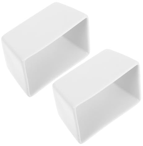 VALICLUD 2 pezzi Contenitori Zucchero Ceramica Bianca Zuccheriera Elegante Rettangolare per Tavolo Pranzo e Caffè Facile da Pulire e Manutenere Stile Semplice e Raffinato per Cucina e