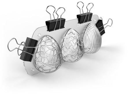 Cecoa - Molde de chocolate para huevos y sorpresas X3 • Molde de chocolate de Pascua • Carcasa de chocolate para casa • Pinza incluida para un fácil desmolde, ideal para repostería festiva y regalos