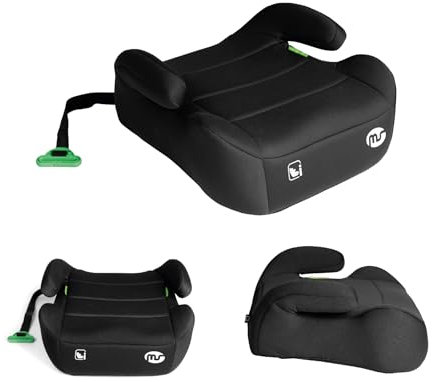 MS BabyWorld – Booster Alzador I-Size para coche SIN Isofix con guía de cinturón | Grupo 3 | 125-150 cm | Silla coche segura y cómoda