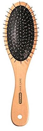 Titan - Cepillo de masaje de alambre de madera, 11 filas, 1 unidad (1 x 78 g)