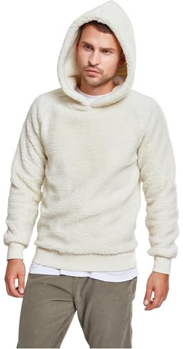 Urban Classics Herrar Sherpa huvtröja, Vit (offwhite 00555), XXL