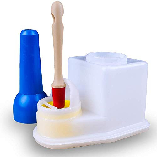 NEU Leimspender 0,9l Leimflasche, Leim-Boy Sparbehälter inkl. Pinsel für Holzleim, Klebstoffe und Farben, Vorratsbehälter Made in Europa aus schlagfestem hochwertigem Kunststoff