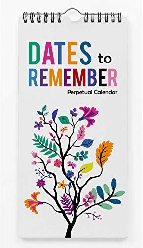 Inkdotpot Albero Floreale Calendario Perpetuo Compleanno Appeso A Parete Anniversario Speciale Evento Promemoria Calendario Libro Giornale Appeso A Parete Regalo di Compleanno Organizzatore Planner