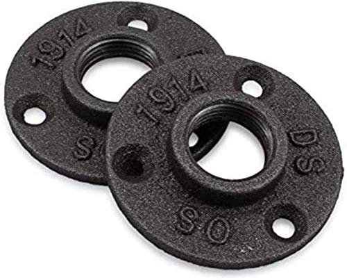 2 Stück 3/4 '' BSP Metallgewinde Bohrungen Heizung Rohrflansch Flansch Gewindeflansch Temperguss Set