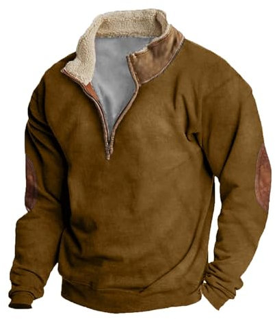 KONG JIMFAN Shirt Blau Skeleton Zip Up Hoodie Herren and Tshirt Damen Pullover Und Mittelalter Tunika Herren Hemden Schwarz Herren Herrenhemd Gelb Langarm Schöne Sweatshirts Herren(Brown,3XL)