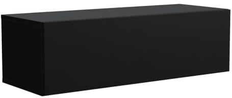 MebLocker TV-Schrank 100 cm, Schwarz | Wohnzimmer Möbel, Moderner Fernsehschrank, Fernsehtisch, TV-Lowboard 100,2x36,5x30 cm
