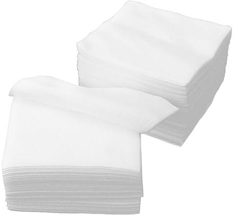 Make Up Entferner Pads 100 Stück aus Vliesstoff, Weiß | Sanfte Gesichtsreinigung, Hautfreundlich und Reizarm, Praktisch für Frauen, 9, 9cm Format
