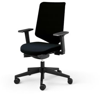 König + Neurath Hug.Y ergonomischer Bürostuhl, Komfort Schreibtischstuhl – Flexible Rückenlehne und Armlehnen – nachhaltiger Bürostuhl, Recycling Material, Postconsumer Material