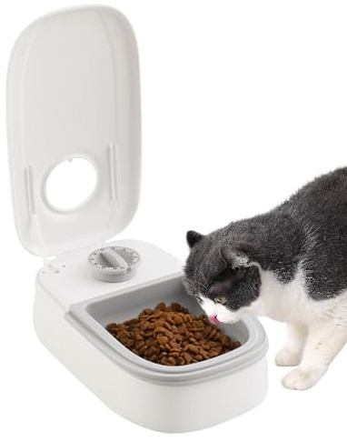 demaxiyad Automatic Dog Food Dispenser, Timed Dog Food Bowl, Cat Dry & Wet Food Double Meal Separated Pet Bowls, Pet Feeding Station Timing Automatic Feeder for Home
