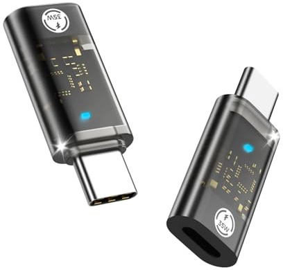 MoKo Lightning auf USB C Adapter NICHT für Kopfhörer/OTG/Alle Speichergeräte, Adapter Lightning auf Typ-C mit PD 35W Schnellladung, iPhone auf USB C Verbinder für iPhone 16/15 Pro/Max, Galaxy S24,iPad