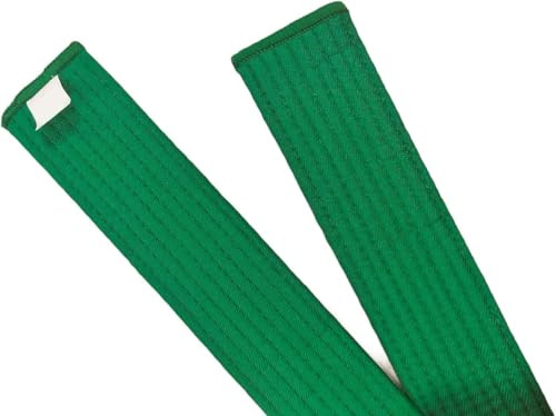 Pandiui23 Ceinture professionnelle de taekwondo karaté judo double enveloppe arts martiaux rayure ceinture de sport (1, vert, 2,8 m)