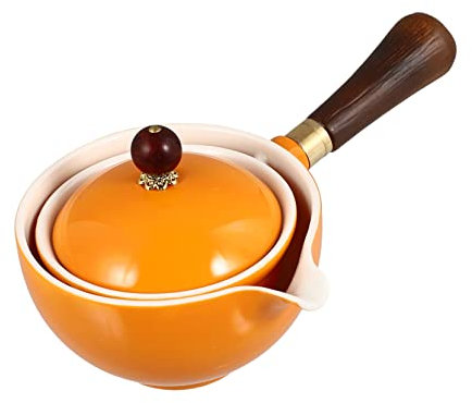 ABOOFAN Chinese Teapot Filter Ceramic Body and Long Handle for Safe Pouring for Household Use and Boiling Tea