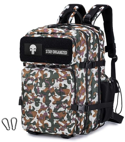 SPAHER 45L Sacs à Dos Tactique Militaire Sac de Randonnée Sac de Survie Sac a Dos Voyage étanche Assault Pack Sac à Dos de Trekking Militaire Armée Tactique Molle Sac à Dos