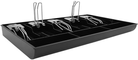 HOUDERCO Kassenschublade Mit Fächern Multifunktionale Geldschublade Für Geschäfte Büros Und Schulen Herausnehmbares Münzfach Und Praktische Clips Für Effiziente Geldorganisation