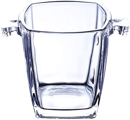 YJYJY Eiskübel Glas-Eiskübel Bar il Bier Restaurant Sektkübel Eiswürfelkübel Quadratischer Eiskübel Barkeeper-Eiskübel Sektkübel