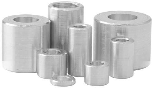 2 Stück Distanzhülse 12x8,5x20 mm (Außen x Innen x Länge) Aluminium (Alu) Ohne Gewinde Abstandshalter Abstandshülsen WIBTEC®