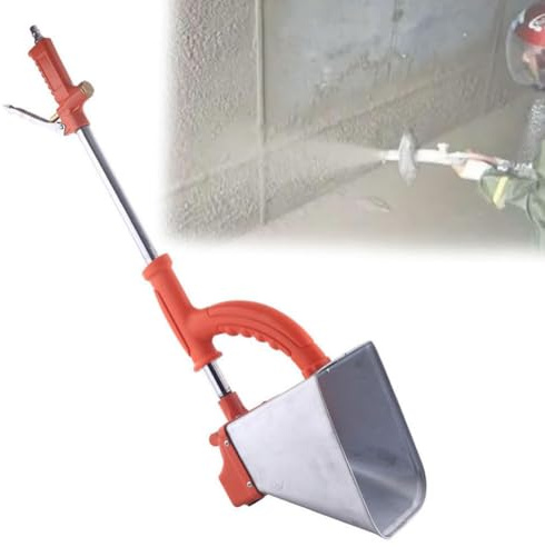Pulvérisateur de mortier portable avec 4 trous de pulvérisation et joint d'étanchéité, pistolet à peinture en acier inoxydable pour plâtrage efficace sur chantiers de construction