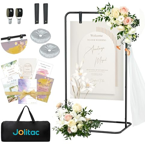 Jolitac Hochzeitsständer, Hochzeit Willkommensschild, Präsentationsständer | Hochzeitsschild Willkommensschild