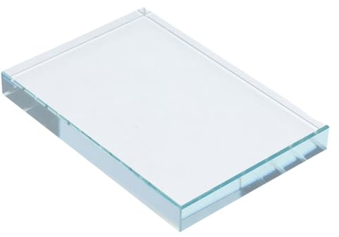 Milisten Clear Glass Paperweight 5.12 X 3.54 X 0.55 Inch Heavy Decorative Block for Sewing Fabric Chinese Calligraphy Painting and Office Desk Accessories