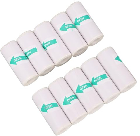 KAKAKE Thermal Printing Sticker 57x25mm PVC Clear Adhesive Paper Rolls for Portable Printers Labeling Machines for Different Devices